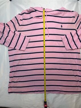 2XLT Ralph Lauren Pink & Navy Striped Hoodie